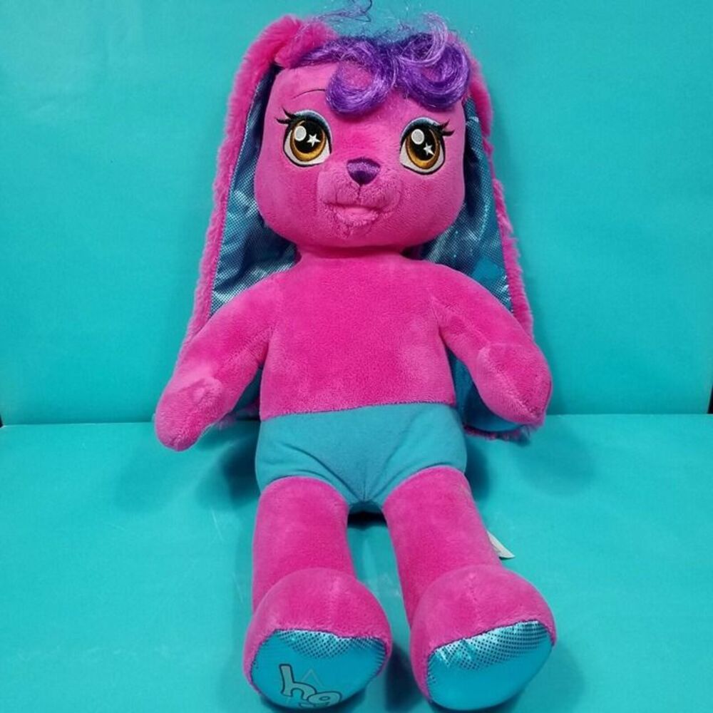 Build a Bear Workshop Honey Girls HG Risa Bunny 19" Plush Stuffed Pink Blue